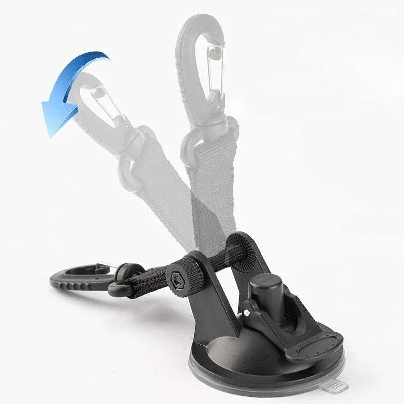 Heavy Duty Suction Cups Anchor with Hooks Outdoor Travel Camping Carabiner Organizer for Home Outdoor Camping Car Side Awning