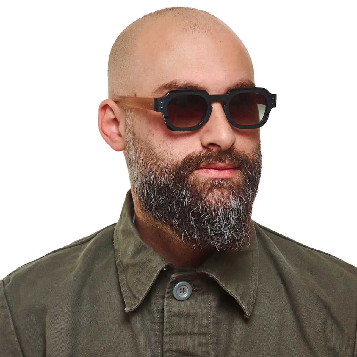 Ins Popular Trending Women Square Sunglasses Men Vintage Clear Lens Frame Rivets Punk Female Shades UV400 Male Sun Glasses