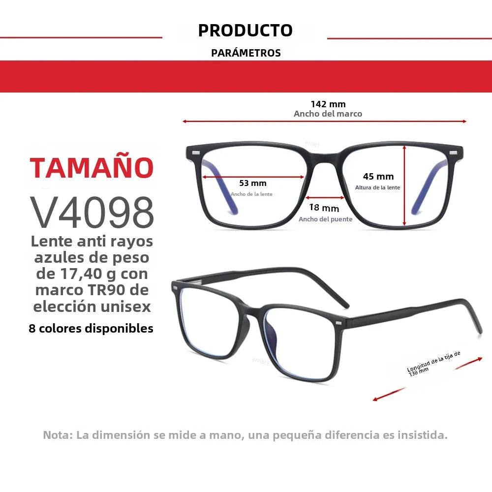 VIVIBEE 2026 Square Blue Light Blocking Glasses Men TR90 Light Frame Anti Blue Ray Eyeglasses Women Classic Computer Eyewear