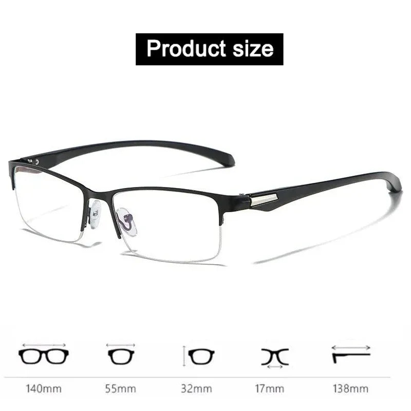 Progressive Multifocal Reading Glasses Men Half Photochromic Anti Blue Light Eyeglasses Multifunctional Near Far Dual Purpose