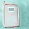 A4 Stationery Books Storage Bag Double-layer Mesh Zipper Bag Large Capacity Folders School Office Supplies