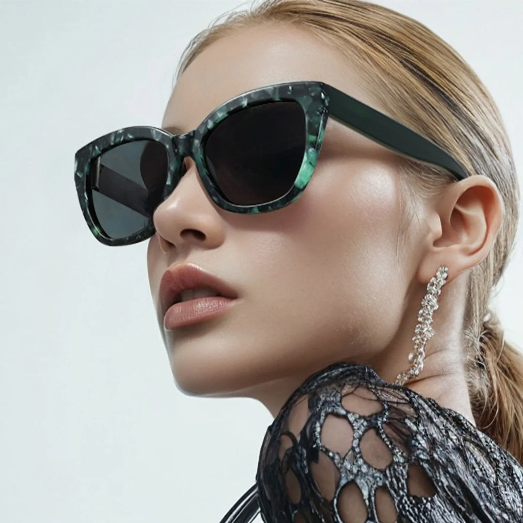 ZENOTTIC Butterfly Polarized Sunglasses Fashion Thick Frame for Women Acetate Sun Glasses Driving UV400 Protection