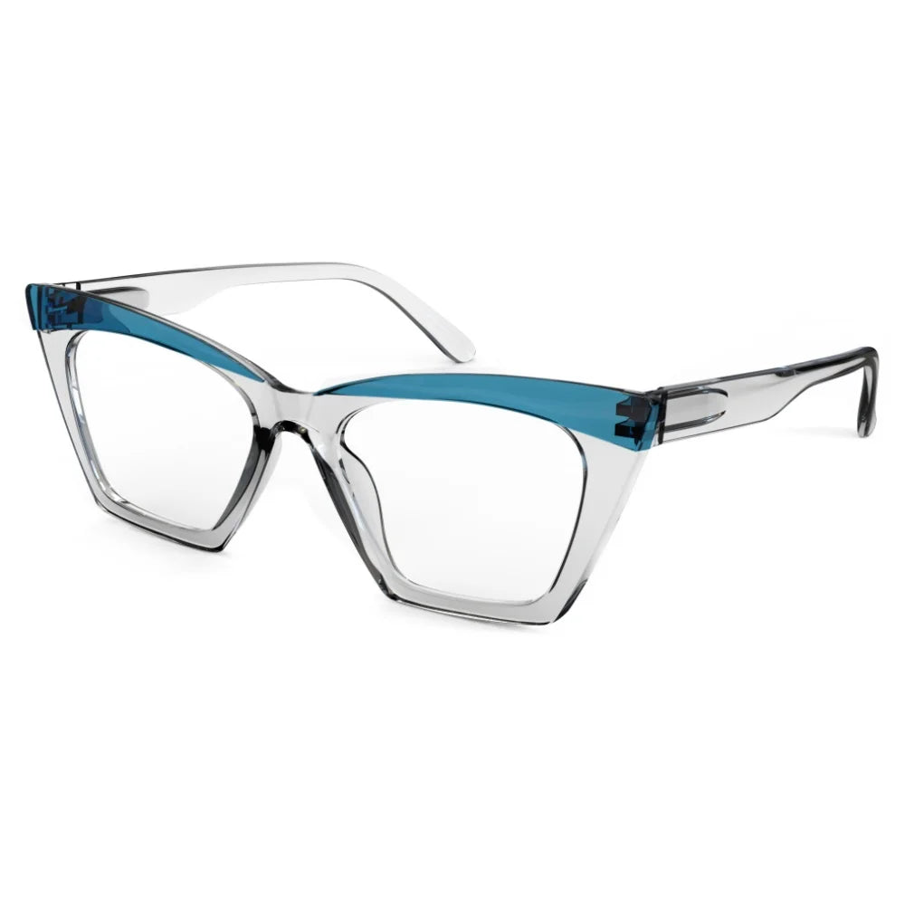 Oversized Reading Glasses for women Large Readers Cateye Blue Light Blocking extra wide Anti UV/Eyestrain Fashion xl Cheaters