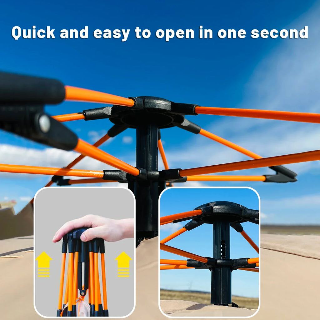 Outdoor Automatic Quick-opening Tent Automatic Rainproof Sunshine-proof Tent Fishing Beach Sunshine Shelter 4 Person Tents