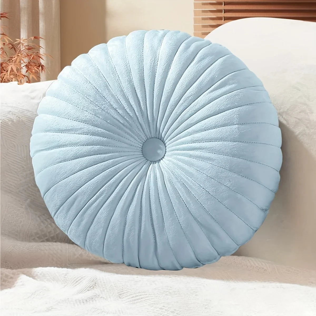 9 colors optional, round throw pillow cushion, soft and comfortable, living room bedroom sofa waist cushion thickened