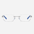 MODFANS Presbyopia Reading Glasses Blue Light Refractive Rimless Blue Light Blocking Glasses Men Correction Transparent Eyewear