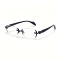 Unisex Square Frameless Metal Reading Glasses Business-Style for Clear Vision Comfortable Lightweight Design