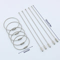 5-20pc Wire Keychain Rope Carabiner Camp Equipment Stainless Steel Wire Cable Loop Screw Lock Ring Keyring Buckle캠핑용품 땡처리
