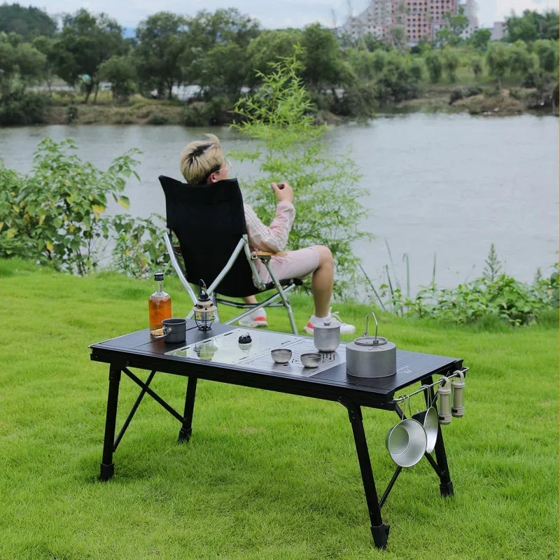Mountainhiker Camping Folding Lift Removable Multi Unit IGT Table Gas Stove Portable Camp BBQ Grill Table Outdoor Picnic table