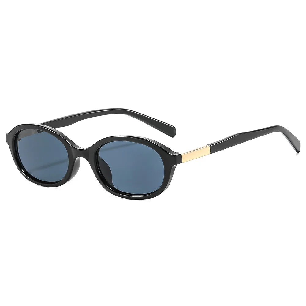 Retro Small Oval Sunglasses Women Men Rivets Shades Fashion Eyewear Luxury Sun Glasses UV400 Brand Oculus Female Gafas