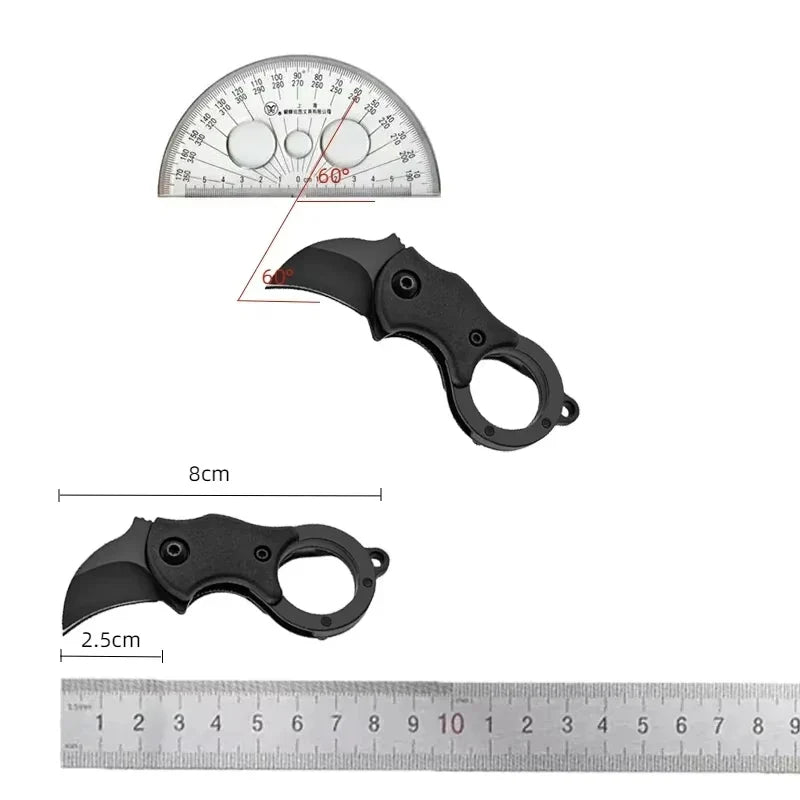 1pcs NEW Mini Keychain Pocket Knife Stainless Steel Camping Small Mini Portable Knife Peeler Fixed Blade Multi EDC Tool with Cha