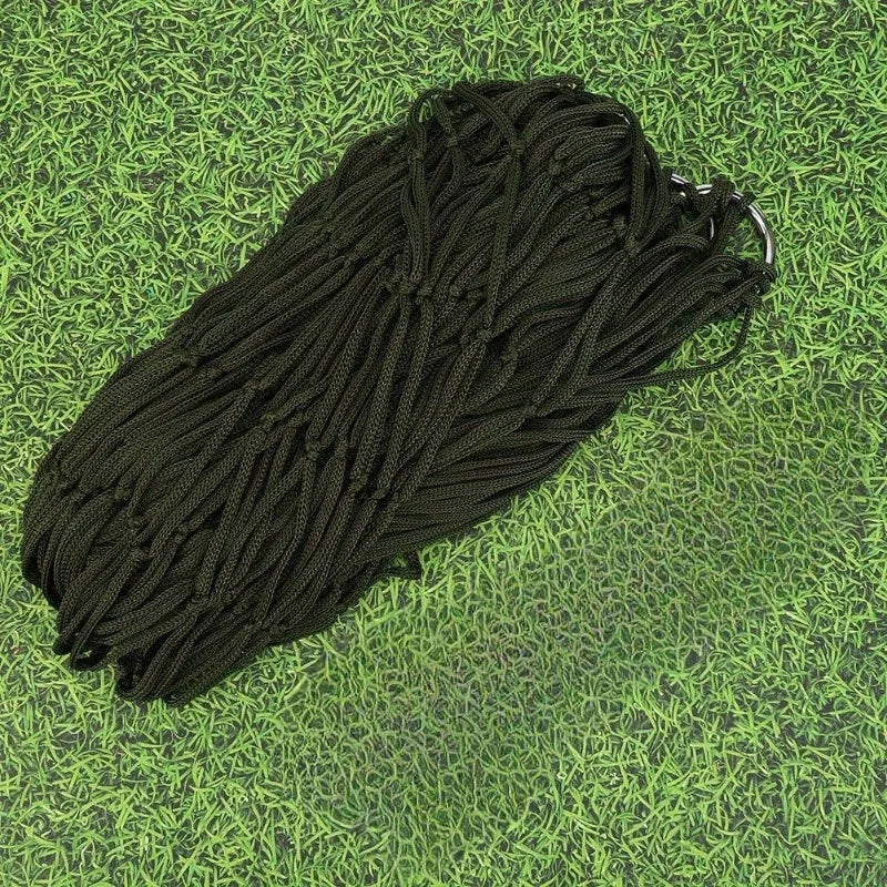 Heavy-Duty Thickened Nylon Outdoor Hammock with Green Insect Net, Portable Hammock for Garden & Camping