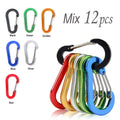 1/6/12pcs Aluminum Carabiner Clip Keychain Carabiners Lock Buckle Snap Outdoor Multi Tool Backpack Camping Hiking Fishing Hook
