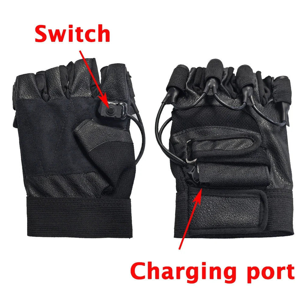 532nm Green Laser Gloves Beam Flash Finger Single Point Big Beam Lazer Cannon LED Palm Luminous Gloves For DJ Club Party Show