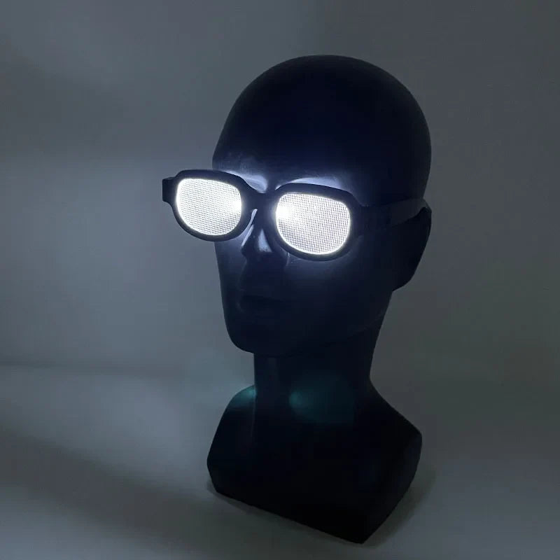 Detective Conan LED Light Up Glasses Anime Cosplay Props Luminous Eyewear For Halloween Party Rave Bar Live Show