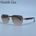 Rimless Square Men Sunglasses 2026 Luxury Polygon Photochromic Sun Glasses Male Driving Shades Punk Cut Lenses Frameless Eyewear