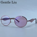 Metal Frame Round Punk Photochromic Sunglasses Women 2026 Luxury Brand Designer Steampunk Oval Sun Glasses Outdoor Eyewear Shade