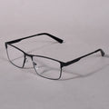May Flower Anti Blue Light Reading Glasses Men Metal Prescription Eyeglasses With Spring Hinge Blue Color Frame For Men +75+175