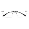 MODFANS Rimless Blue Light Blocking Glasses Men Presbyopia Glasses Reading Blue Light Refractive Correction Transparent Eyewear