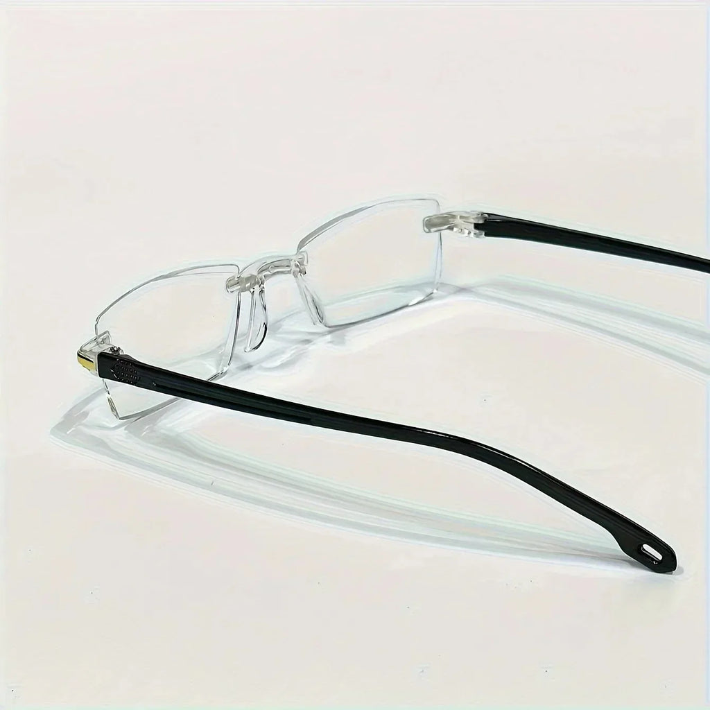 Viewring 2026 Retro Reading Glasses for Men Women Anti-blue Presbyopic Eyewear Frameless Trimming +1.0 To +4.0