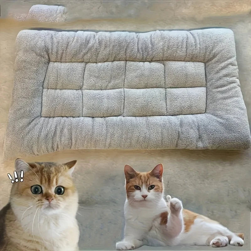 Adorable Rectangle Oversized Plush Dog Cat Bed Ultra Soft Polyester Pet Crate Pad Mat Sofa for All Size Cats Dogs