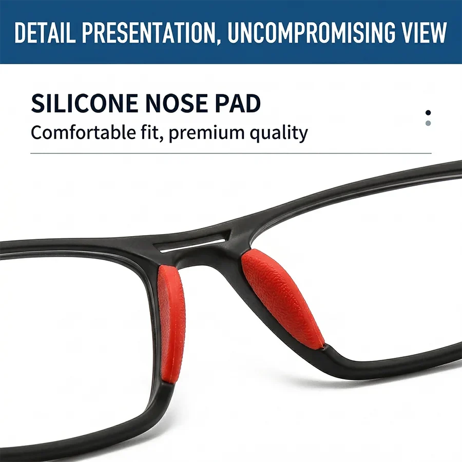 Men's Classic Full Frame Reading Glasses Clear Lens Comfortable Wear Ultra-Lightweight Frame Suitable Home Office Use Great Gift