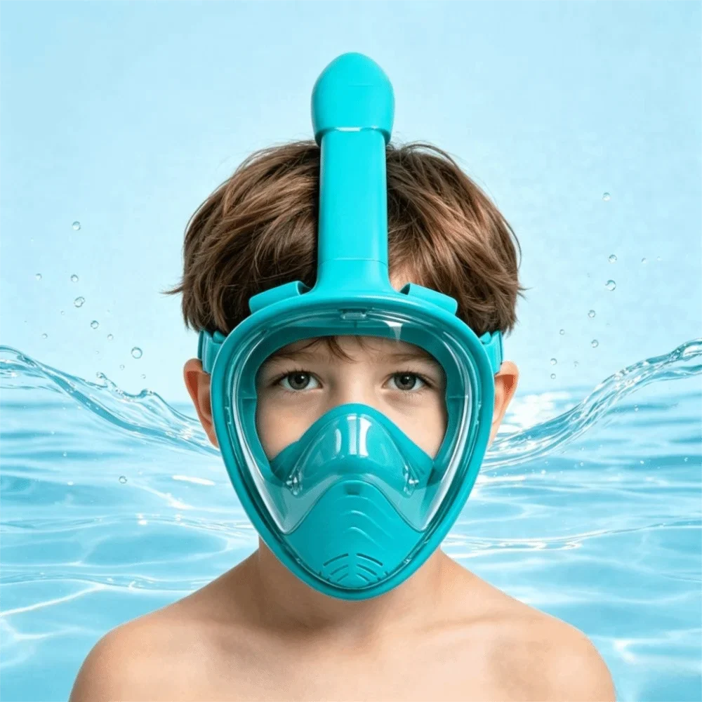 Easy to Wear Foldable Snorkeling Mask Anti Fog Anti Leak Full Face Snorkel Mask Soft Silicone Diving Mask Snorkeling