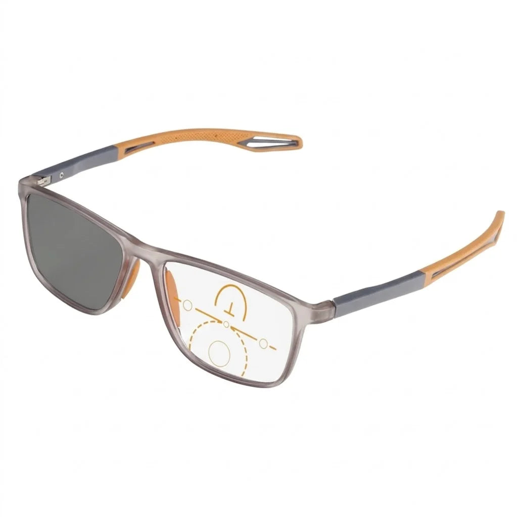 Men Women Square Reading Glasses Progressive Multifocal Photochromic Customized Spring Hinge Comfortable Wear Clear Lens Readers