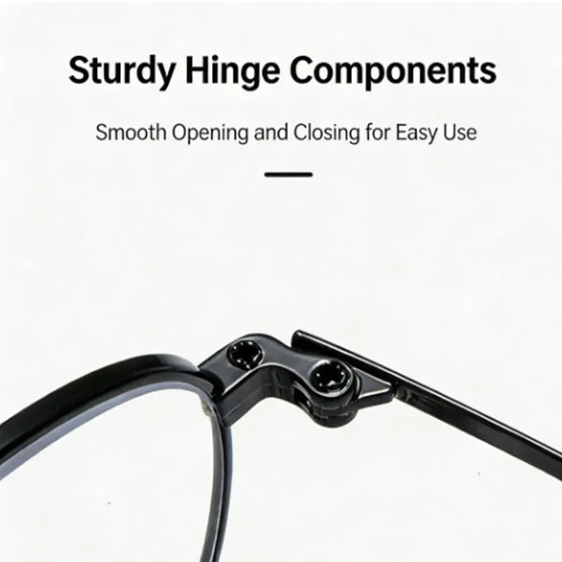 New Progressive Multifocal Reading Glasses for Both Near and Far Vision, Ultra-Light Metal Full-Frame, Anti-Blue Light, Suitable