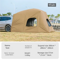 Universal SUV Camping Tent with Spacious Awning Waterproof Car Tent Easy Setup for Backpacking Traveling Outdoors Car Tail Tent