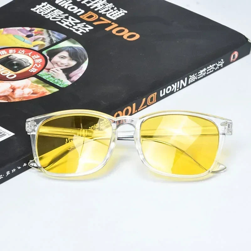 SHINU brand polarized anti blue light yellow lenses glasses men women driving eyeglasses night vision fishing eyeglasses