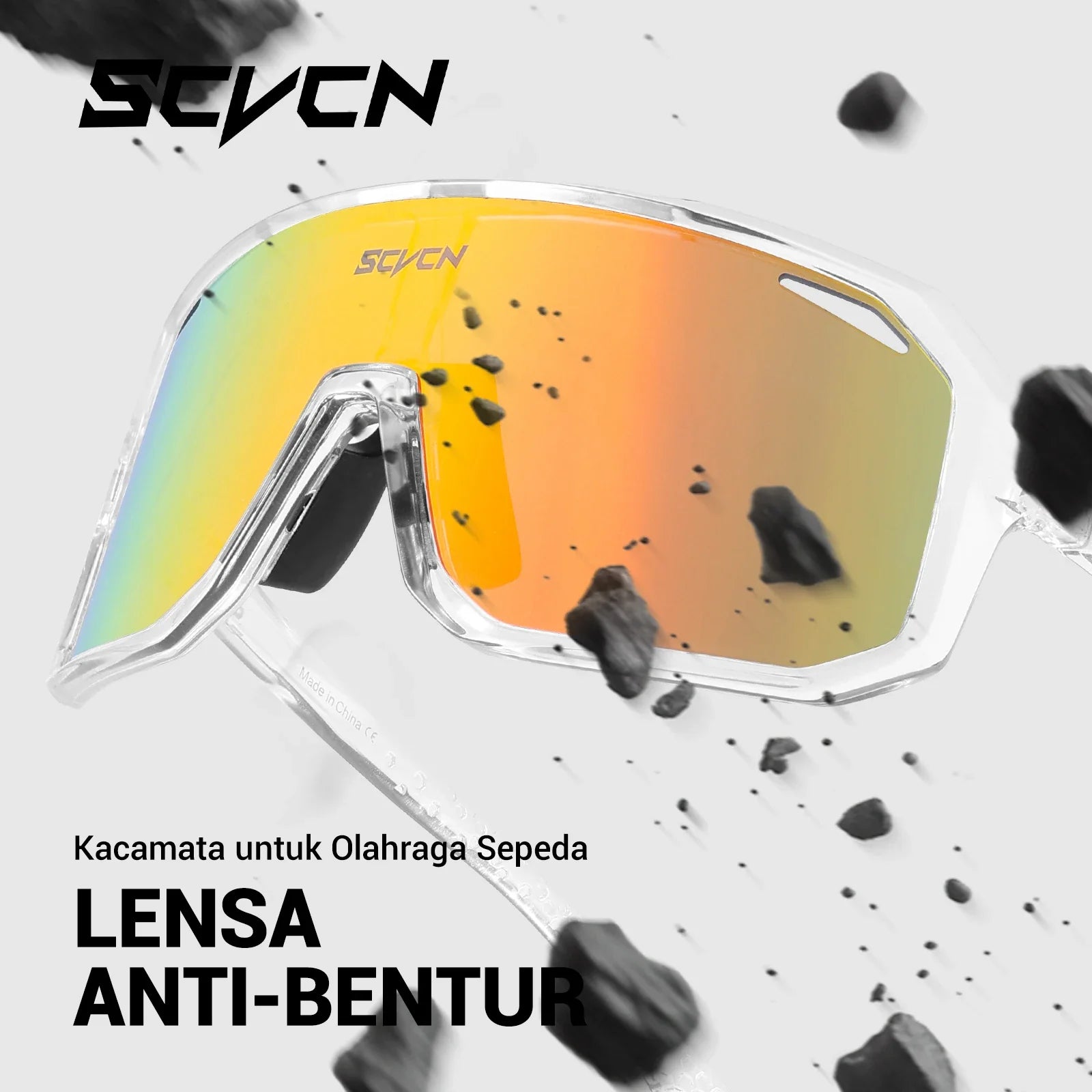 SCVCN Men Women Outdoor Bike Cycling Glasses UV400 Sport Sunglasses Mountain Bicycle Riding Eyewear Driving Fishing Running