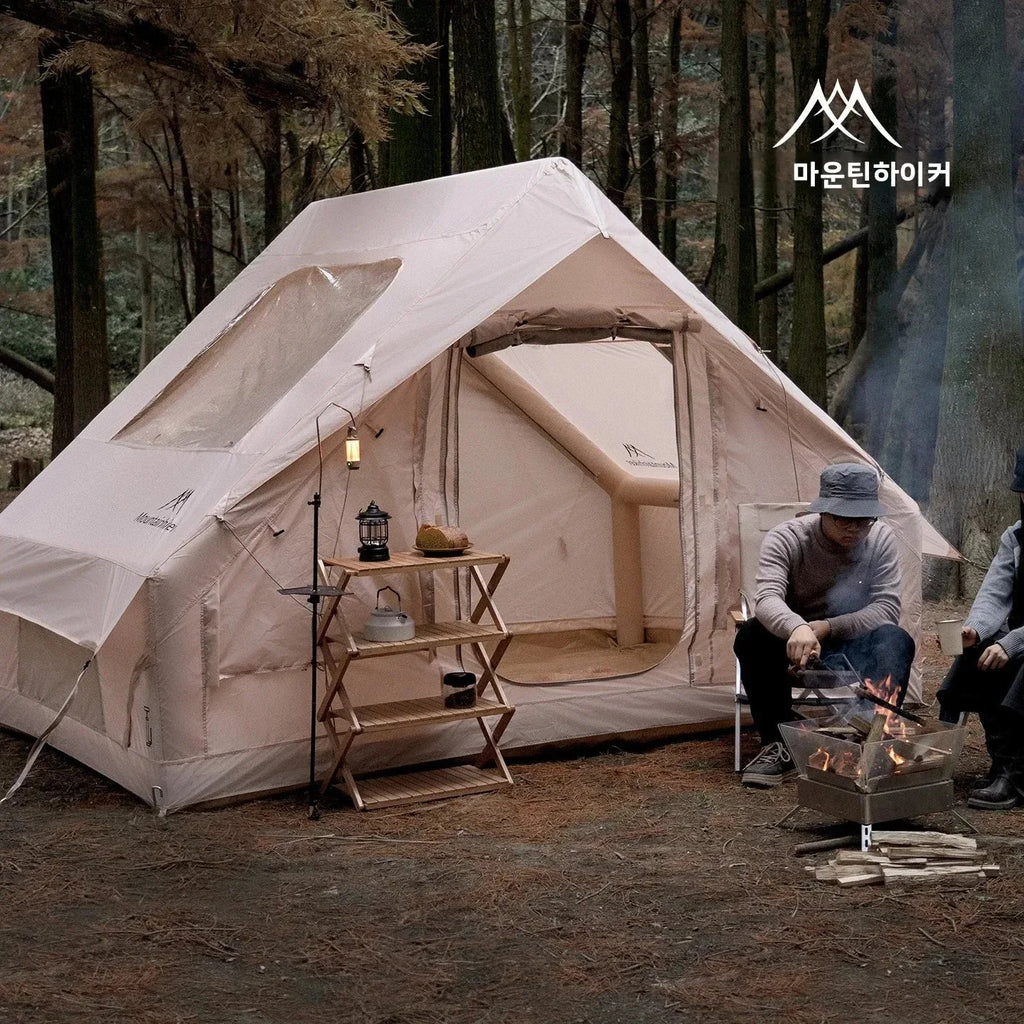 MOUNTAINHIKER 6.3㎡ Large Starry Sky Inflatable Tent Waterproof Observation Skylight Outdoor Camping Quick Setup Tent 3/4 Person