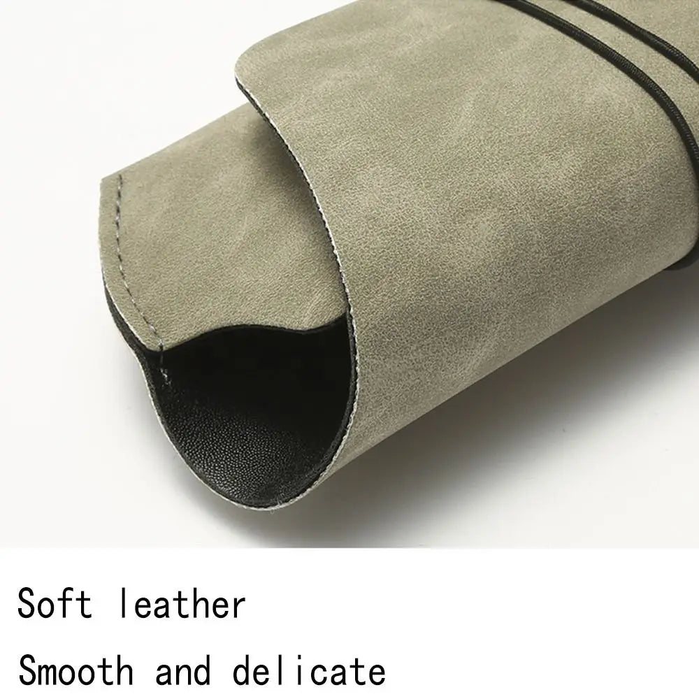 Fashion PU Leather Glasses Case Anti-knock Waterproof Sunglasses Storage Box with Pull Cord Sunglasses Pouch Eyewear Accessories