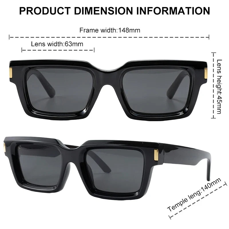 Photochromic Steampunk Square Sunglasses Men 2026 Luxury Designer Vintage Punk Sun Glasses Hip Hop Streetwear Driving Eyewear