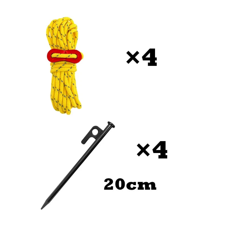 Tent Stakes Quality S45C Steel Tent Pegs Ground Stakes, Utility Camping Rope Nylon Core Para Cord for Camping Garden Hiking