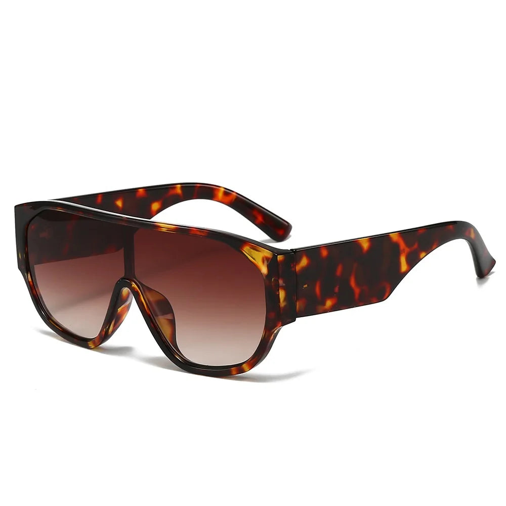 Y2K Oversized Shield Mask Sunglasses Women Men One-Piece Steampunk Big Frame Goggles Punk Shades Windproof Eyewear