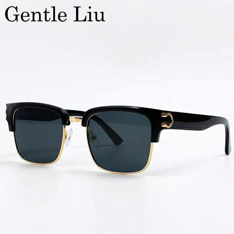 Vintage Square Photochromic Sunglasses Men Luxury Designer Black Gold Frame Driving Sun Glasses Retro Eyewear Oculos De Sol 2026