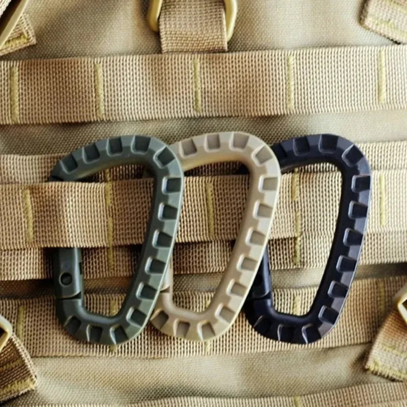1-10Pcs Military Tactical Carabiner Clips Accessories D-Ring Buckle Mountaineering Carabiner Backpack Hanging Key Outdoor Gadget