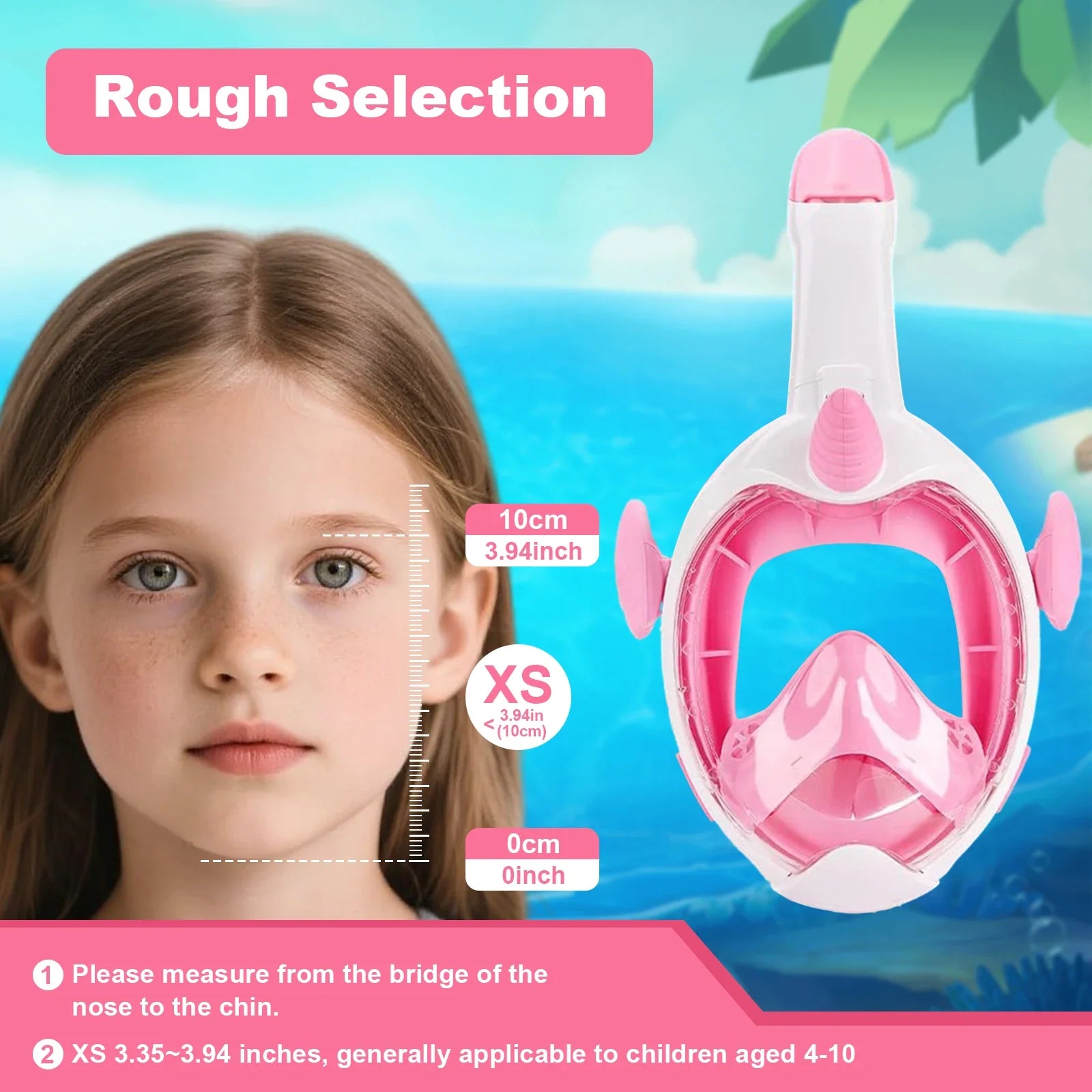 Kids Unicorn Snorkel Mask Full Dry Anti Fog Waterproof With Advanced Respiratory System Diving Swim Equipment For Children