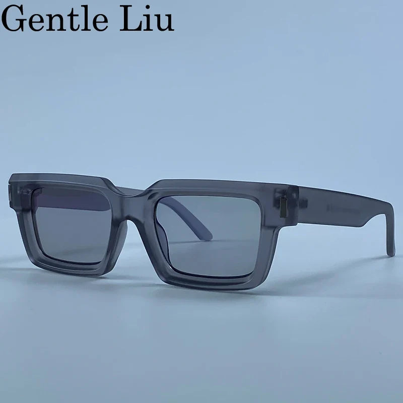 Photochromic Steampunk Square Sunglasses Men 2026 Luxury Designer Vintage Punk Sun Glasses Hip Hop Streetwear Driving Eyewear