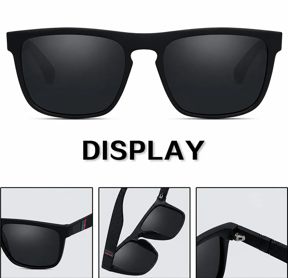 KIDIN Fashion Square Vintage Polarized Sunglasses Men Women Retro Driving Fishing Sun Glasses UV400 Eyewear