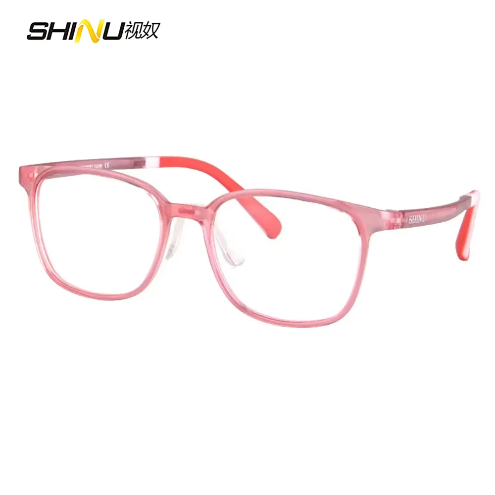 SHINU Children's Glasses 2025 Ppsu Plastic Eyeglasses Blue Light Blocking Computer Lenses Kids Pink Glasses Frame No Diopter