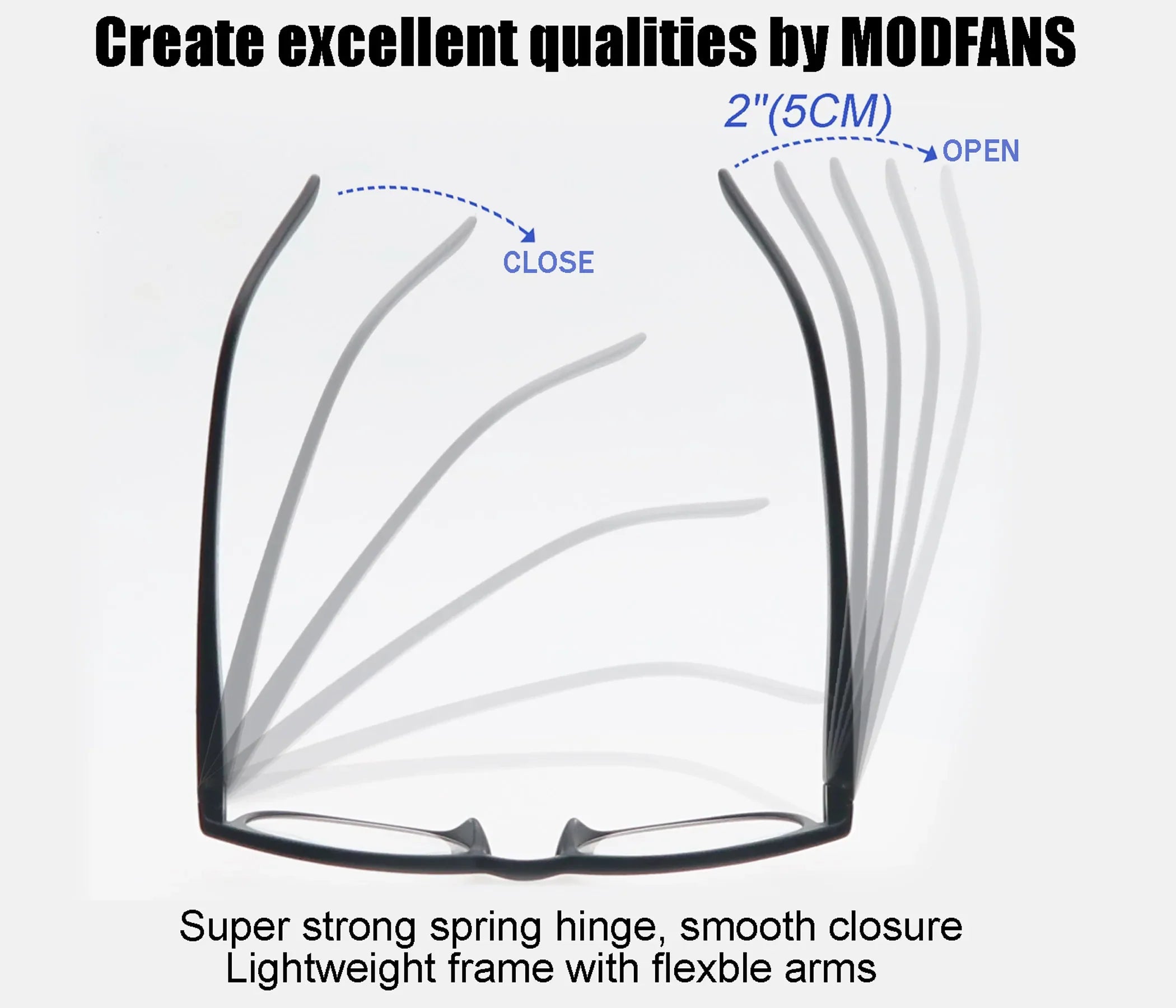 MODFANS Reading Glasses For Women Small Face Readers Classic Frame Stylish Eyeglasses with Spring Hinge Presbyopic Glasses