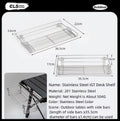 Mountainhiker Camping Folding Lift Removable Multi Unit IGT Table Gas Stove Portable Camp BBQ Grill Table Outdoor Picnic table