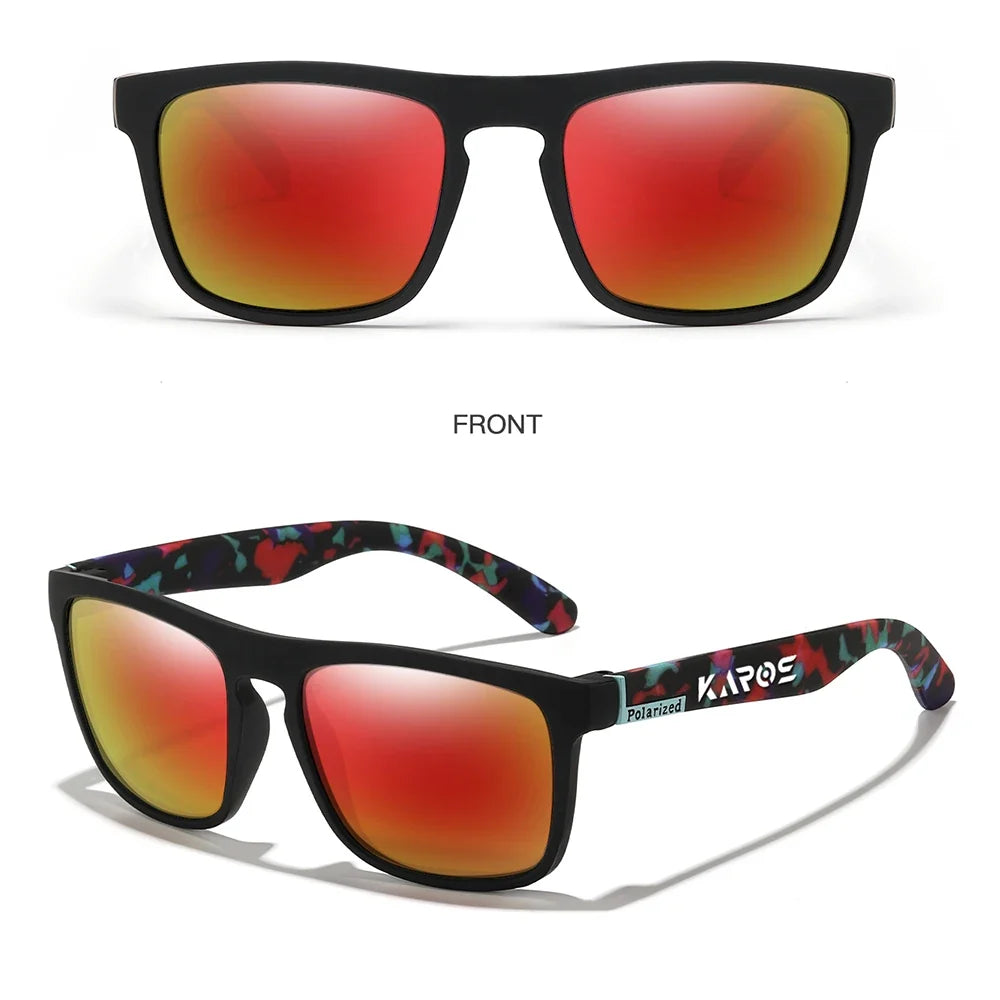 COOLMEN Classic Men Square Polarized Fishing Sunglasses Outdoor Driving Cycling Running Goggles Vintage Large Frame UV400