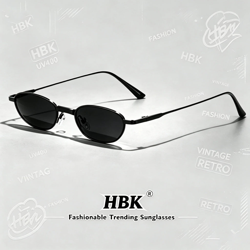 HBK New Retro Polarized Sunglasses Men Small Frame Tac Lenses Punk Sun Glasses Women Fishing Outdoor Party Eyeglasses