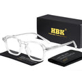 HBK Square Men's Optical Eyeglass Frame Retro High Quality Brand Eyewear Women's Anti Blue Light Decoration Glasses