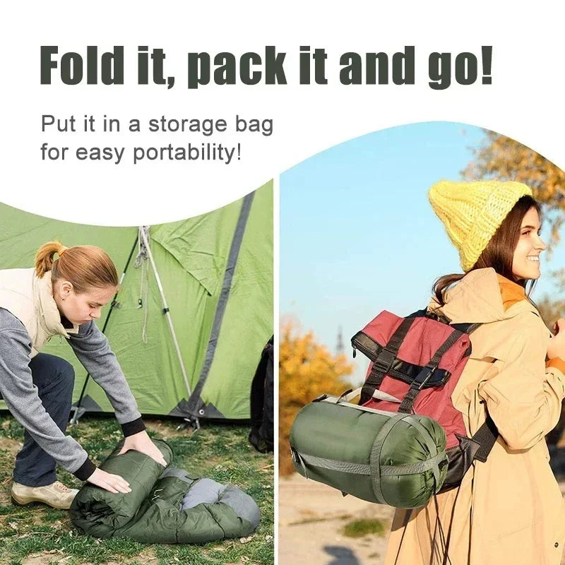 Camping Sleeping Bag Ultralight Waterproof 4 Seasons Warm Envelope Type Sleeping Bag for Outdoor Hiking Backpacking Travel