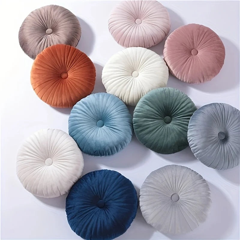 9 colors optional, round throw pillow cushion, soft and comfortable, living room bedroom sofa waist cushion thickened